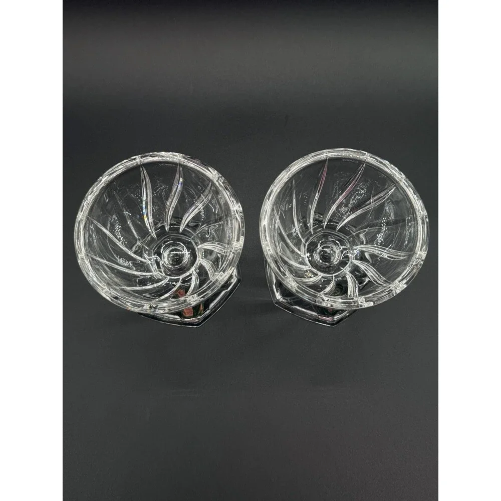 *2* VTG Marquis by Waterford Amway Diamond Collection Reversible Candle Holders